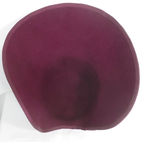1860s Bonnet Hat Form Vintage Victorian Burgundy Wool Felt Costume Women\'s OSM main image 5